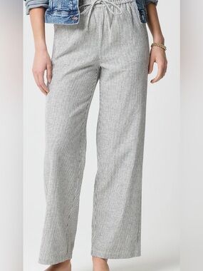 Pinstripe Wide Leg Pants